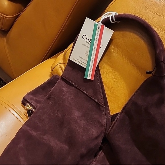 Cheval Firenze Suede Hobo Bag / Wine Burgundy - Picture 2 of 3